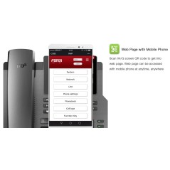 Fanvil X4G IP-Phone 4 SIP Lines Account , HD Voice, LCD Color 320x240 Phonebook Port Gigabit PoE