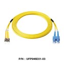 Link UFP946D31 Patch Cord Fiber Optic OS2 ST-SC Duplex Single-Mode UPC-UPC