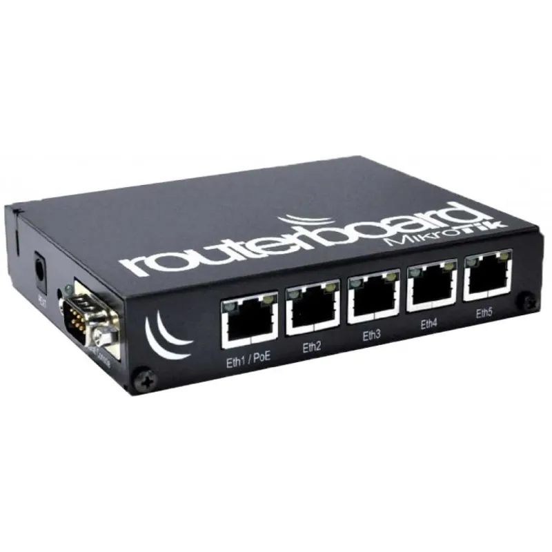 Mikrotik Router RB450Gx4, ROS LV.5 CPU 4 Core 716MHz Ram 1GB, 5 Port Gigabit , POE