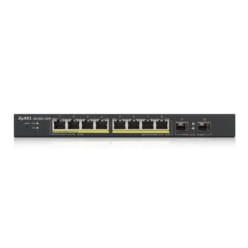 GS1900-10HP Zyxel L2 Smart Managed POE Switch 8 Port Gigabit