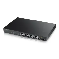 Zyxel GS1900-24HP L2 Smart Managed POE Switch 24 Port Gigabit 2 SFP, POE 24 Port 170W