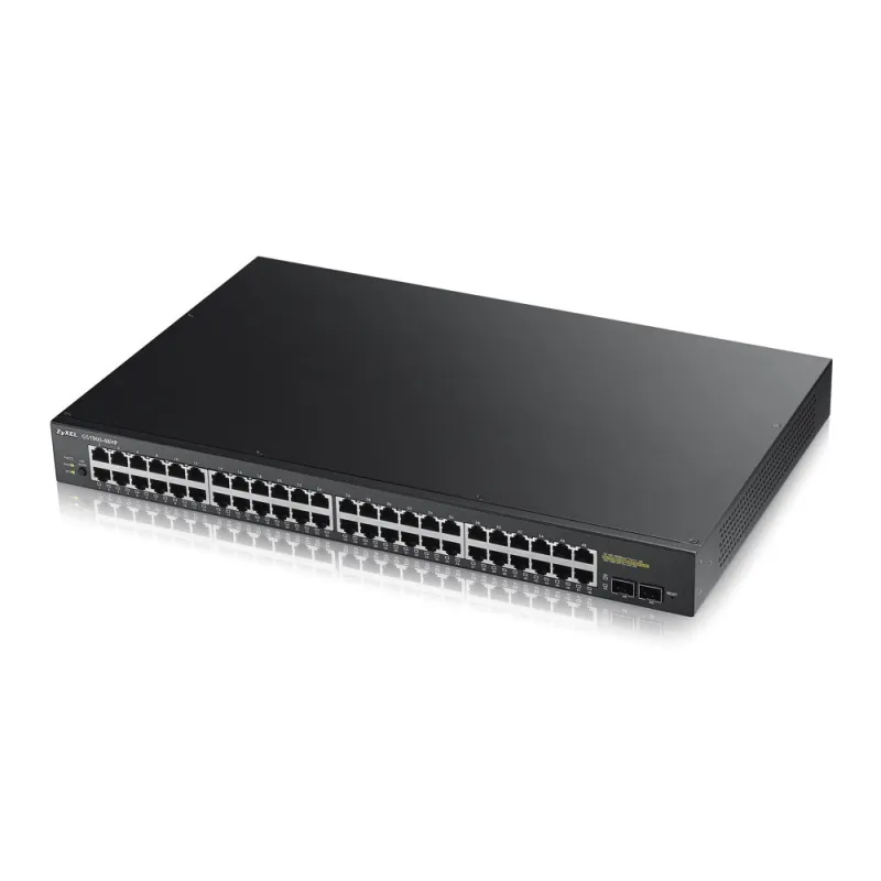 GS1900-48HP Zyxel L2 Smart Managed POE Switch 48 Port Gigabit 2 SFP, POE 24 Port 170W