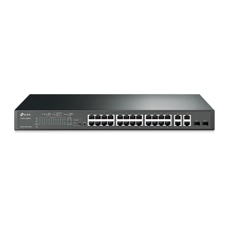 TP-LINK T1500-28PCT L2-Managed POE Switch 24-Port 10/100Mbps, 4-Port Gigabit, 2 SFP