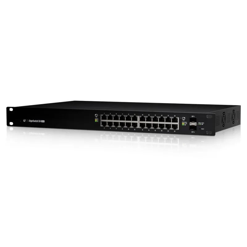 Ubiquiti EdgeSwitch ES-24-500W L2/L3 Managed Gigabit POE Switch 24 Port, 2 Port SFP, VLAN, Routing