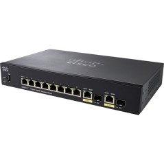 Cisco SG350-10 L3-Managed Switch 8 Port Gigabit, 2 Port Combo SFP รองรับ Static Routing, VLANs ควบคุมผ่าน Web