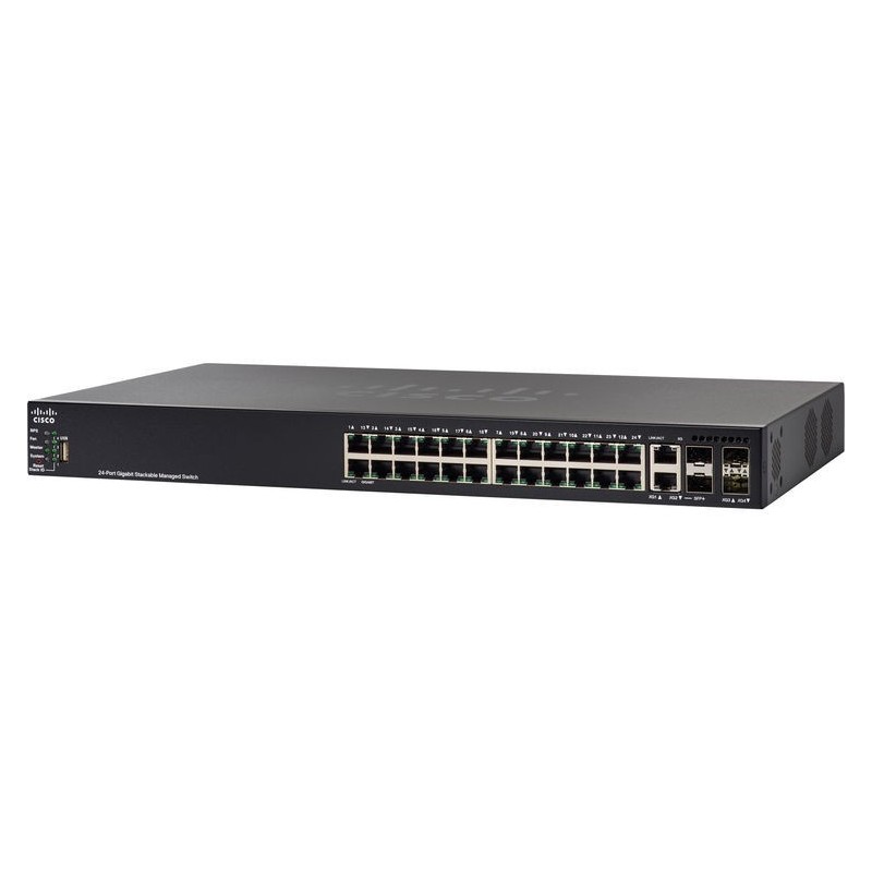 Cisco SG350X-24 Stackable L3-Managed Switch 24 Port Gigabit, 2 Port Combo SFP Static Routing, VLANs Switches เชื่อมเครือข่ายแ... Cisco SG350X-24 Stackable L3-Managed Switch 24 Port Gigabit, 2 Port Combo SFP Static Routing, VLANs Switches เชื่อมเครือข่ายแ...
