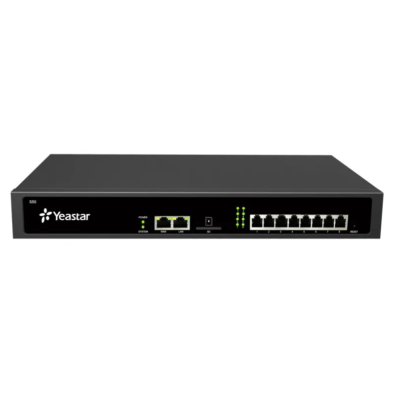 Yeastar S50 VoIP PBX ตู้สาขา IP-PBX เชื่อมต่อ Yeastar FXS/FXO 4 Module รองรับ 50 users, 25 Concurrent Calls