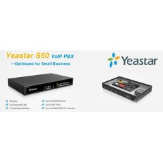 Yeastar Yeastar S50 VoIP PBX ตู้สาขา IP-PBX เชื่อมต่อ Yeastar FXS/FXO 4 Module รองรับ 50 users, 25 Concurrent Calls