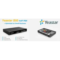 Yeastar S50 VoIP PBX ตู้สาขา IP-PBX เชื่อมต่อ Yeastar FXS/FXO 4 Module รองรับ 50 users, 25 Concurrent Calls