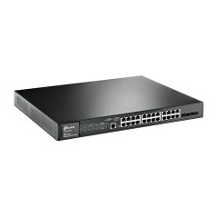 TP-LINK T2600G-28MPS (TL-SG3424P) 24-Port Gigabit L2 Managed PoE+ Switch,4 SFP, POE 24 Port 384W
