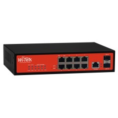 Wi-Tek WI-PS310GF-Alien 8 Port Gigabit POE Switch, 2 Port SFP, POE 8 Port AF/AT 150W