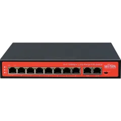 Wi-Tek WI-PS210 POE Switch 10 Port 100Mbps, POE 802.3af/at 8 Port ,Port Isolate Max 120W