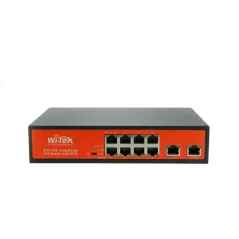 Wi-Tek WI-PS210G POE Switch 8 Port 100Mbps, 2 Port Gigabit POE 802.3af/at 8 Port Max 150W