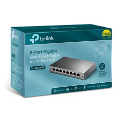 TP-Link TP-LINK TL-SG108PE 8-Port Gigabit Easy Smart PoE Switch, 4-Port PoE, POE 4 Port 55W