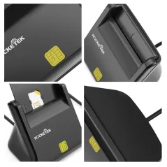 Smart Card Reader Rocketek RT-SCR2 Type ISO7816 Class A, B, C ฟรี Software อ่านบัตร