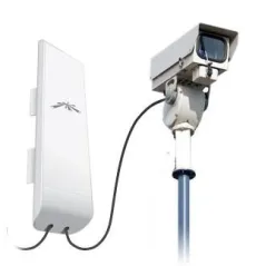 Ubiquiti NanoStation M5 (NSM5) Access Point ภายนอกอาคาร ความถี่ 5GHz ความเร็ว 150Mbps พร้อม POE ในชุด