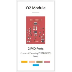 Yeastar O2 Module (2 FXO Port) สำหรับเชื่อมต่อกับเครือข่ายโทรศัพท์ PSTN ได้ 2 คู่สาย