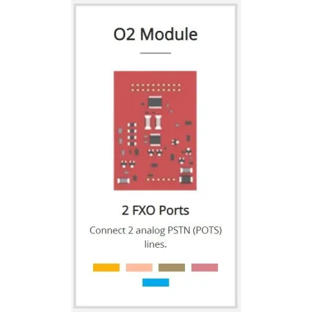 Yeastar O2 Module (2 FXO Port) สำหรับเชื่อมต่อกับเครือข่ายโทรศัพท์ PSTN ได้ 2 คู่สาย