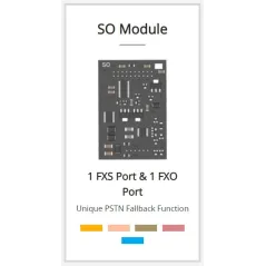 Yeastar SO Module (1 FXS + 1 FXO Port) สำหรับเชื่อมต่อกับโทรศัพท์ PSTN 1 คู่สาย โทรศัพท์ Analog 1 คู่สาย