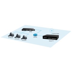Yeastar TE200 E1/ T1 /J1 VoIP Gateway เชื่อมต่อเครือข่ายโทรศัพท์ E1/ T1 /J1 x2 Port