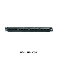 Link US-3024 Patch Panel 24 Port มาตรฐาน CAT 5E ขนาด 1U Rack Mount Support