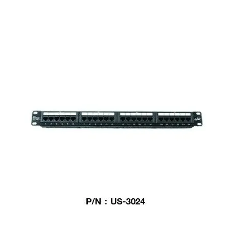 Link US-3024 Patch Panel 24 Port มาตรฐาน CAT 5E ขนาด 1U Rack Mount Support