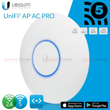 Ubiquiti UniFi UAP-AC-PRO Wireless Access Point AC Dual Band 1750Mbps พร้อม Gigabit POE