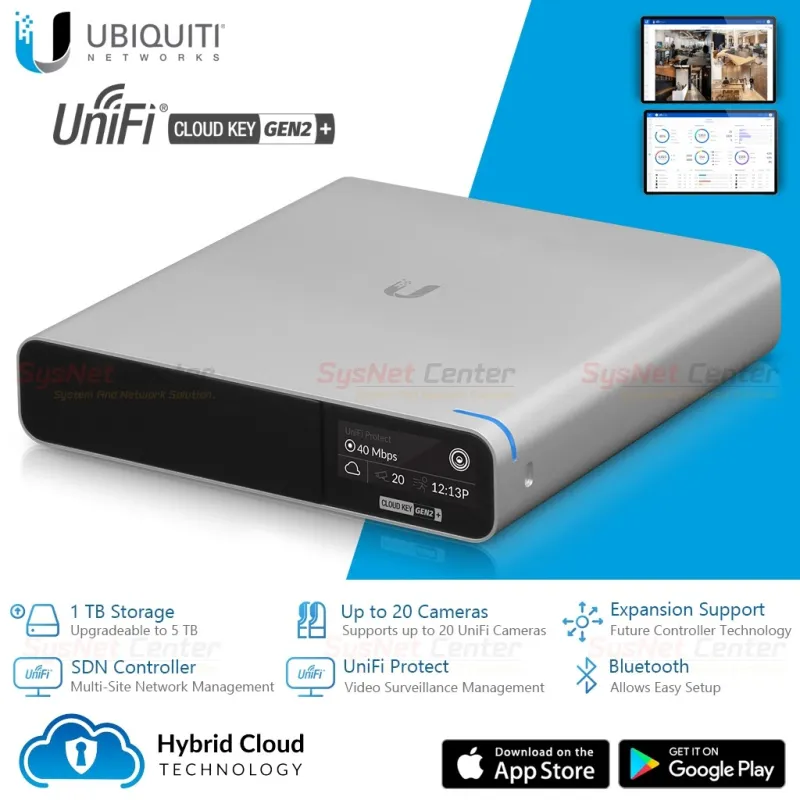 UCK-G2-PLUS Ubiquiti UniFi Cloud Key Gen2 Plus Hybrid Cloud Device Management