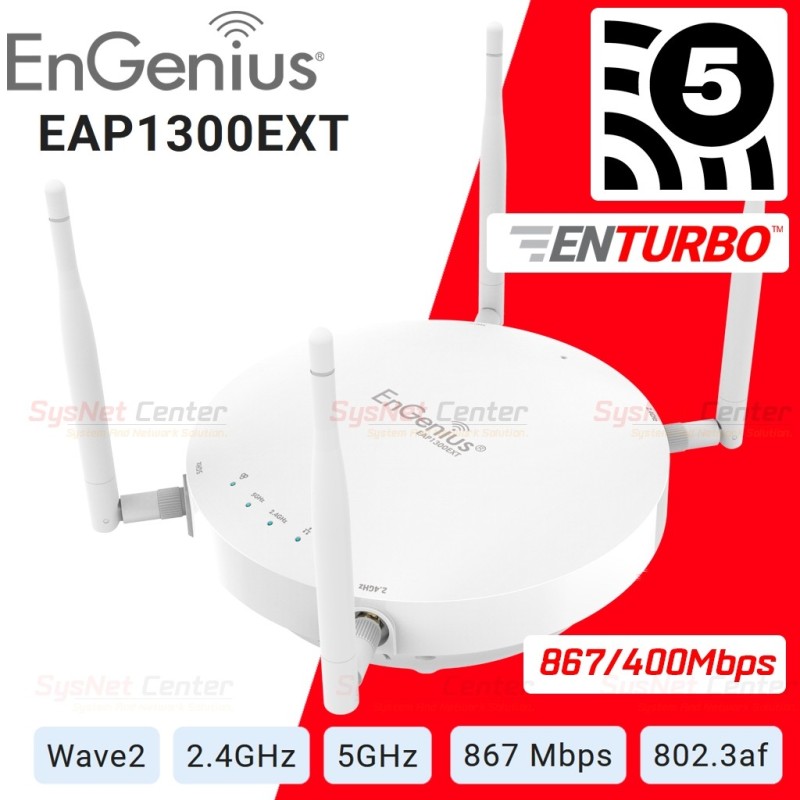 EnGenius EAP1300EXT Wireless Access Point MU-MIMO Wave 2 Dual-Radio มาตรฐาน AC ความเร็วสูงสุด 867Mbps
