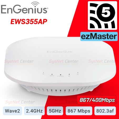EnGenius EWS355AP Neutron 11ac Wave 2 Managed Indoor Wireless Access Point ความเร็ว 300/867 Mbps