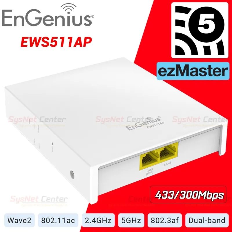 EnGenius EWS511AP Wall Plate Access Point AC750 Dual-Band POE Support