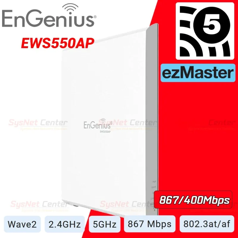 EnGenius EWS550AP Dual Band AC1300 Managed Wall Plate Access Point ความเร็วสูงสุด 1.3Gbps รองรับการจ่ายไฟ POE