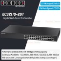 Edgecore ECS2110-26T L2-Managed Gigabit Web-Smart Pro Switches 24 Port, 2 Port SFP+