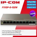 IP-COM F1110P-8-102W POE Switch 8 Port 100Mbps, 2 Port Gigabit จ่ายไฟ POE 802.3at 8 Port 120W