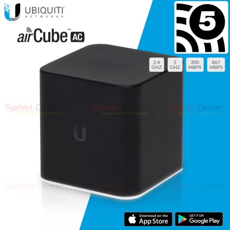 Ubiquiti airCube ac (ACB-AC) Home Wi-Fi Access Point 802.11ac,4 Port Gigabit