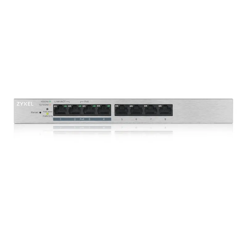 GS1200-8HP v2 Zyxel Web Managed Gigabit Switch 8 Port, POE 8 Port 60W