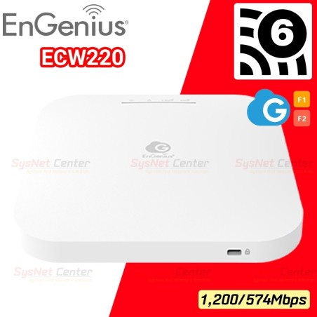 EnGenius ECW220 Cloud Managed 802.11ax WiFi 6 2x2 Indoor Wireless Access Point 1,774Mbps