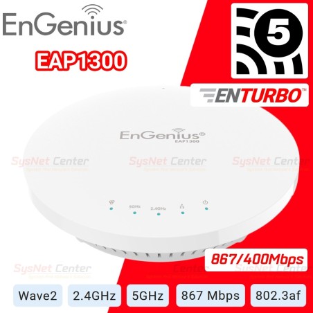 EnGenius EAP1300 Wireless Access Point MU-MIMO Wave 2 Dual-Radio มาตรฐาน AC ความเร็วสูงสุด 867Mbps