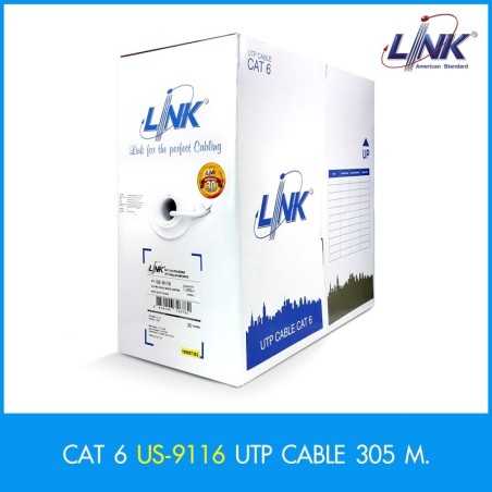 Link US-9116 CAT6 UTP Cable ULTRA (600MHz) with Cross Filler , 24 AWG CMR