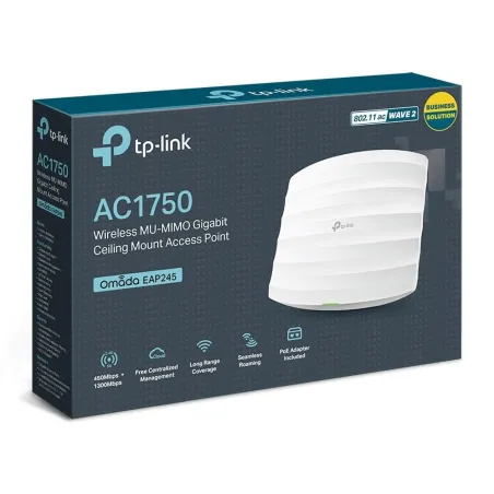 TP-LINK EAP245 OMADA AC1750 Wireless Gigabit Ceiling Mount Access Point รองรับ Omada Cloud