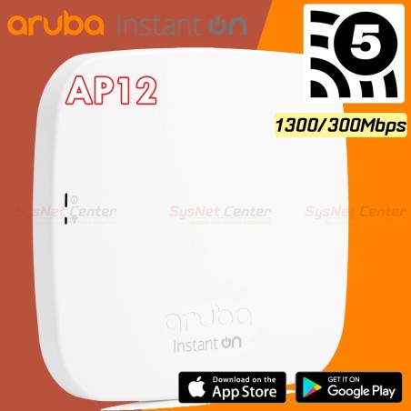 Aruba Instant On AP12 (RW) 3x3 11ac Wave2 Indoor Access Point 1600Mbps