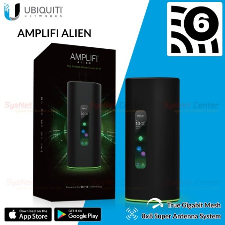 Ubiquiti AmpliFi Alien Tri-Band WiFi 6 Mesh Router 7685 Mbps 8x8 Antenna