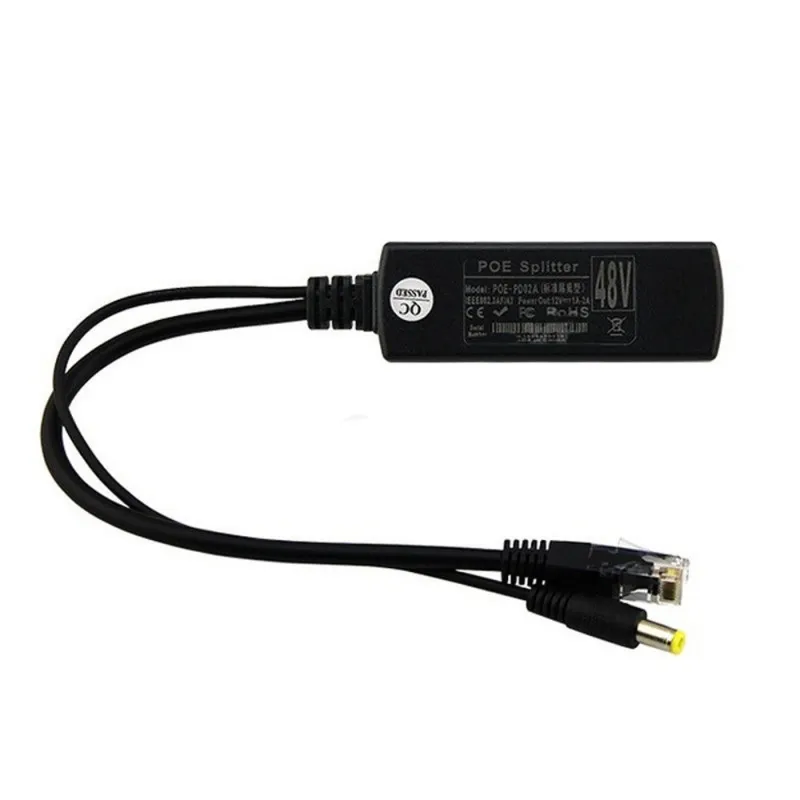 PoE Splitter 48V to 12V แปลงไฟจาก POE 802.3af 48 VDC เป็น 12VDC สำหรับกล้องวงจรปิดแบบ IP