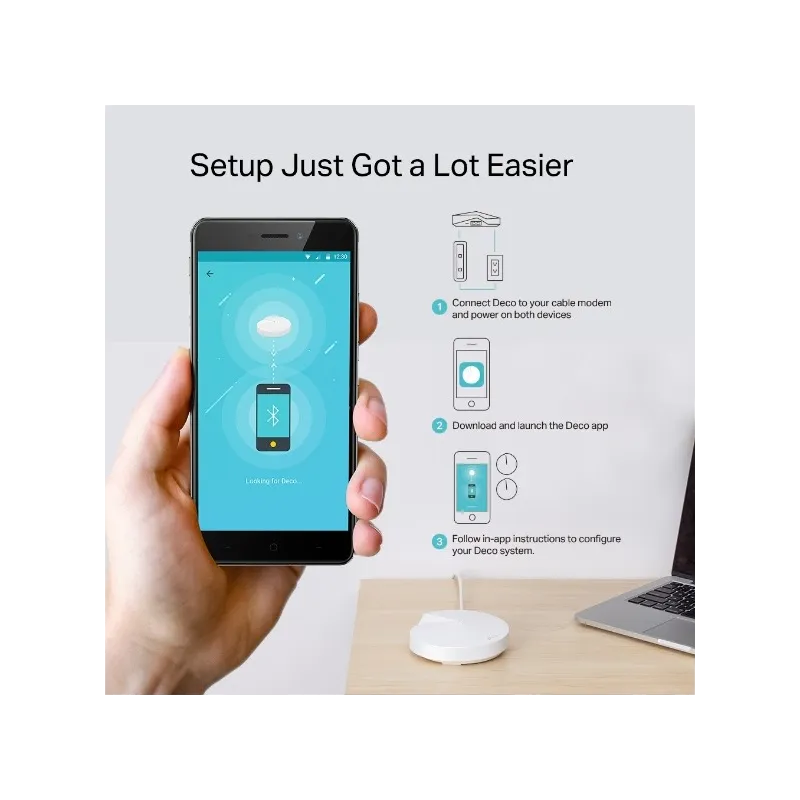 tp-link Deco M9 Plus 3台セットWi-FiルーターAC220 TP-Link Deco M9 Plus Whole Home Tri-Band Mesh Wi-Fi Router