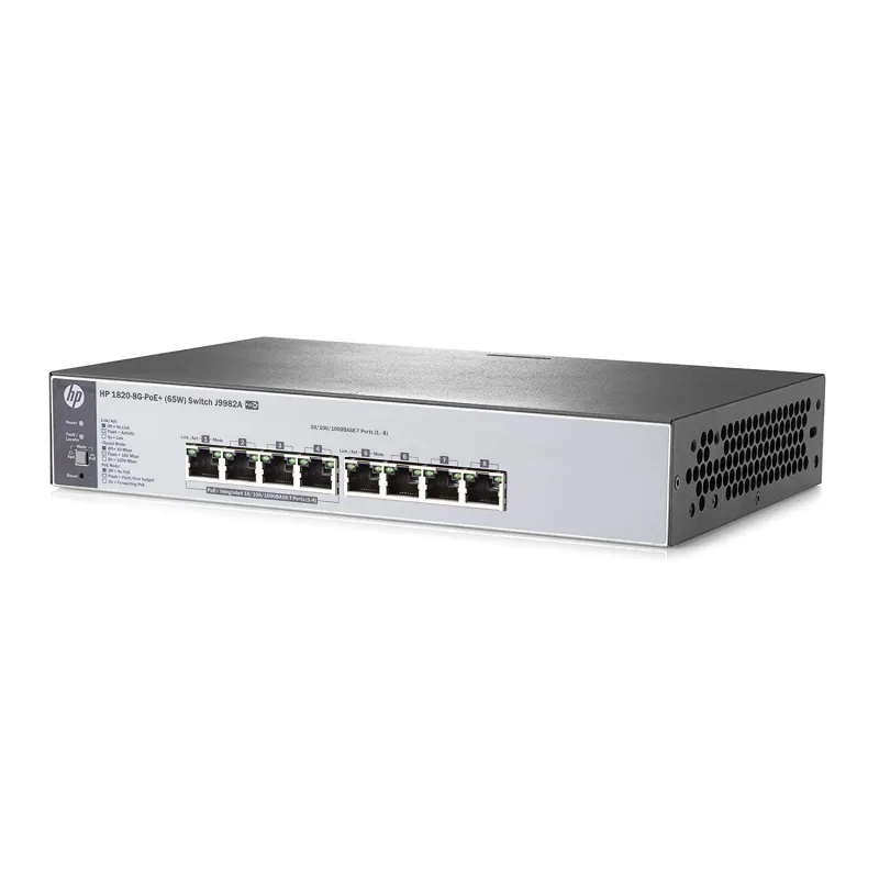 HPE 1820-8G-PoE+ (J9982A) L2-Managed POE Switch 8 Port Gigabit, 4 Port POE