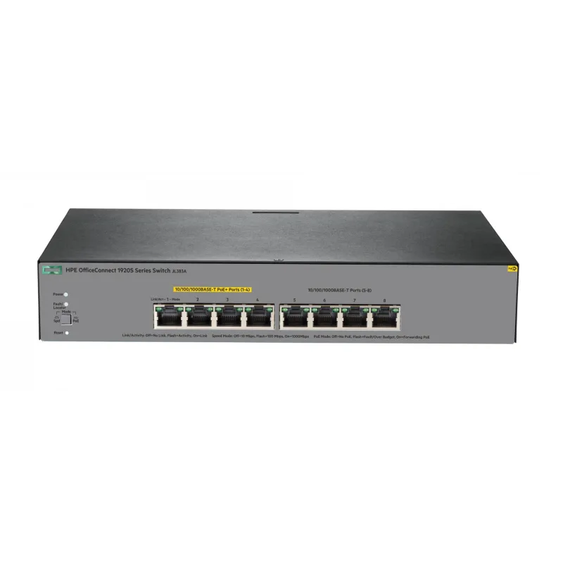 HPE 1920S-8G-PPoE+ (JL383A) L2-Managed POE Switch 8 Port Gigabit, 4 Port POE