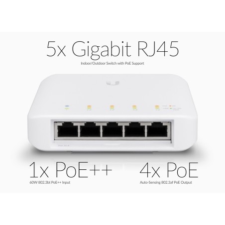 USW-Flex Ubiquiti Unifi Switch L2-Managed Gigabit POE Switch 5 Port
