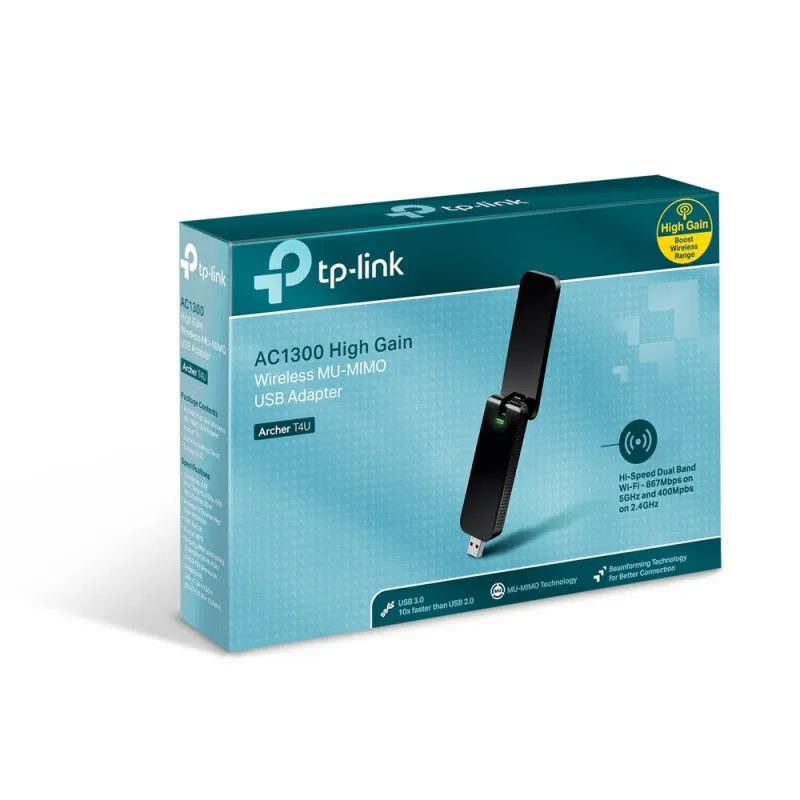 TP-Link Archer T4U Wireless USB Dual-Band AC 1300Mbps MU-MIMO