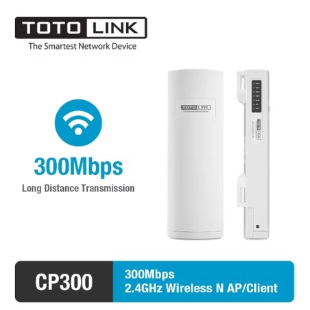 TOTOLINK CP300 WISP CPE 2.4GHz 300Mbps สำหรับเชื่อมต่อเครือข่ายระยะไกล