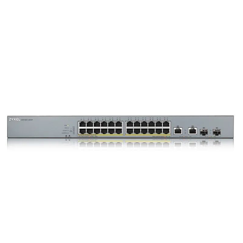 GS1350-26HP Zyxel Smart Managed PoE Switch 24 Port Gigabit, 2 SFP 375W